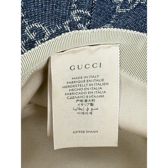Gucci Blue Denim Wide Brim Hat - Picture 8 of 10